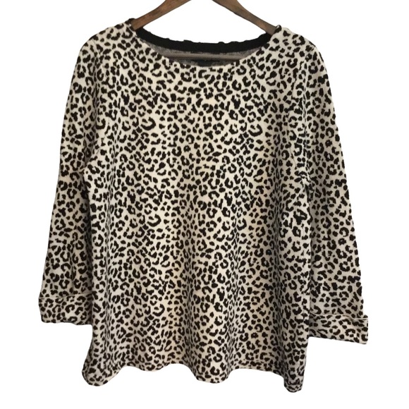 Cynthia Rowley Leopard Print Sweater Size XL NWOT - Picture 1 of 11
